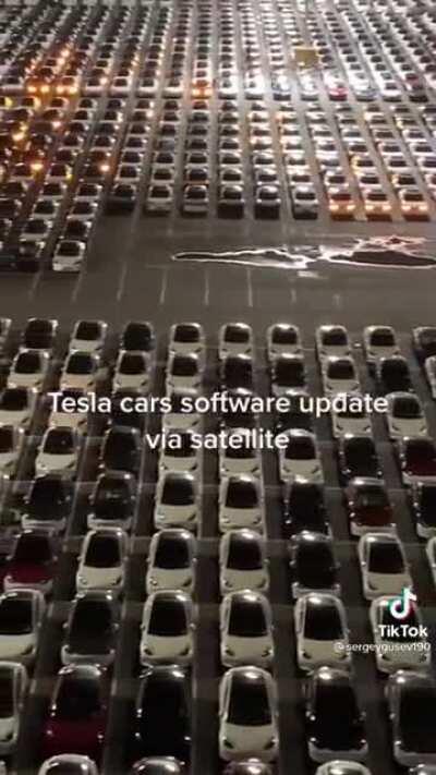 Tesla cars receiving software update via LTE.