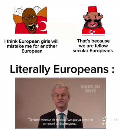 Turkey can't into Europe.