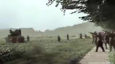 German Infantry World War II Combat Video