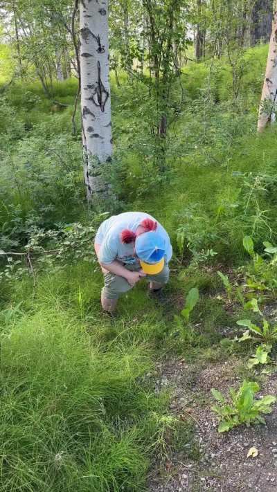 Wifey had to tinkle on side of the trail 