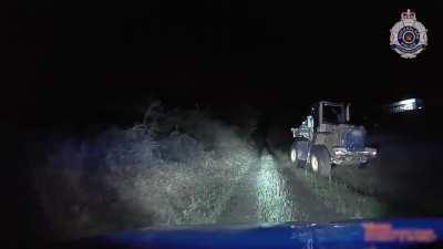 QPS chase man in stolen loader, Ipswich