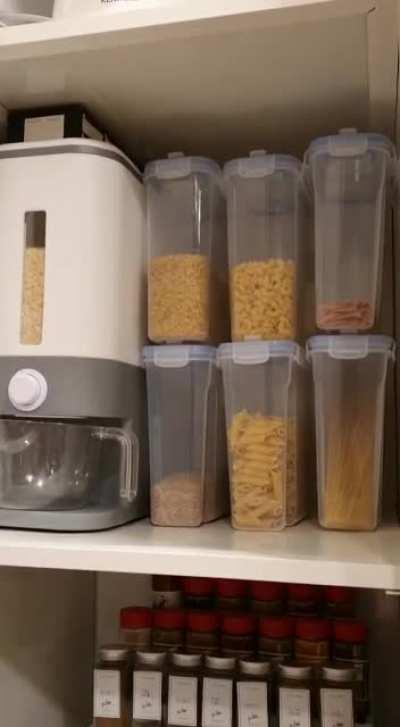 My wife tidied the kitchen cupboard