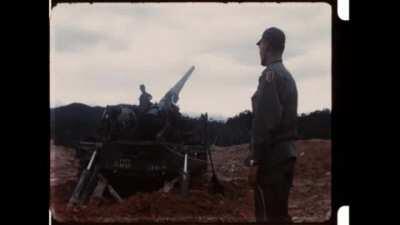 US Marine artillery of all shapes and sizes works in support of Operation Hastings - Vietnam - 7/16/66