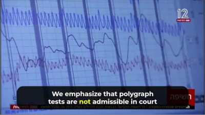 Israel's Channel 12 News exposes that IDF soldiers were given polygraph tests about their rape of a Palestinian detainee. The soldiers were found to be lying & tried to cover it up. A lawyer for one soldier tries justifying the crime as a 'security me