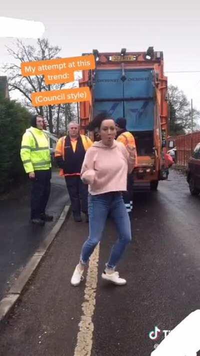 Dancing like an idiot in front of the binmen = hilarious