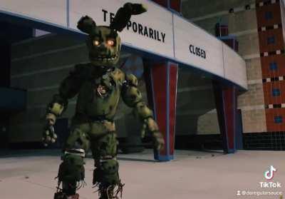 Got to film at an abandoned movie theatre with my Springtrap suit!