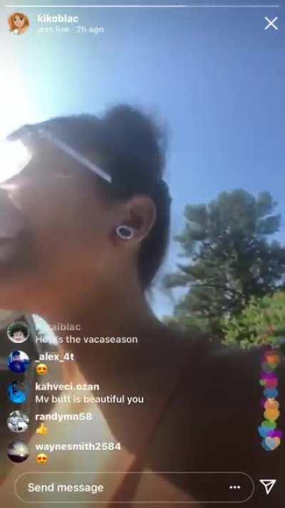 K!k0 Bl@c IG live by the pool