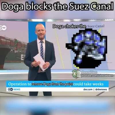 Doga blocks the Suez Canal