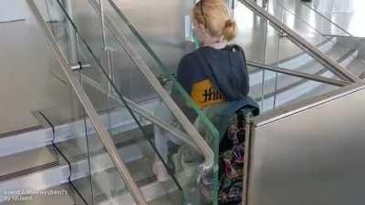 This Stairs Transform into a Lift for Wheelchairs