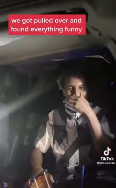 Laughing during a traffic stop