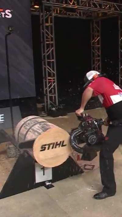 Adam Lethco setting a new World Record in The Hot Saw with 4.62 seconds. (1st Post more details)