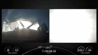 SpaceX Falcon9 Booster B1062 tips over during its 23rd landing attempt. 2024-08-28 off the coast of Florida