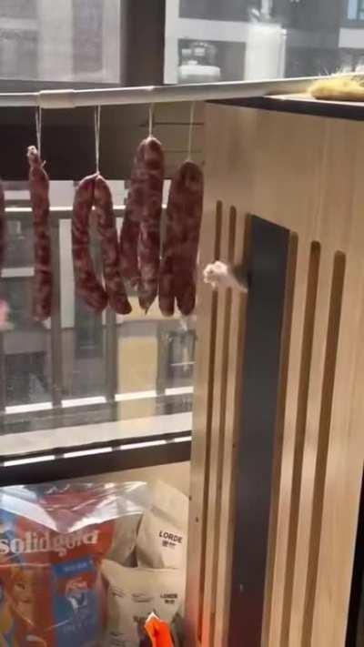 To steal the sausage