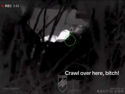 Russians surrender to sniper with thermal scope