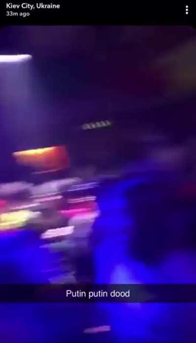 young people party in underground club in Kyiv during street fighting via Snapchat - You can't stop the freedom