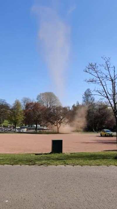 There was a wee tornado in Princes Street Gardens this afternoon