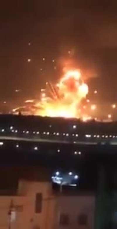 Insane footage from Zarqa, Jordan as a MASSIVE explosion lights up the city!