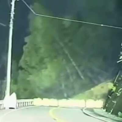 Landslide wipes out entire road