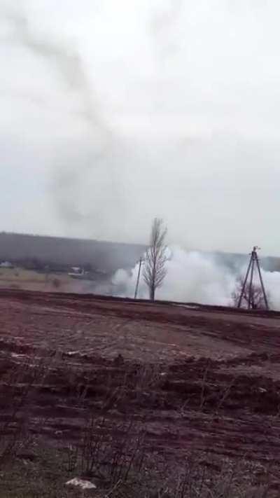 Ukrainian helicopters doing &quot;pitch up&quot; strikes, location and date are unknown