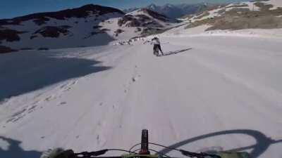 Snow bike racing