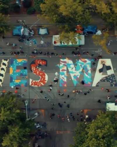 Seattle's Black Lives Matter street mural.