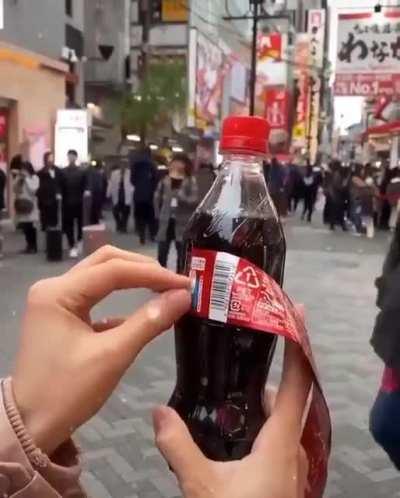 Christmas themed Coca Cola in Japan