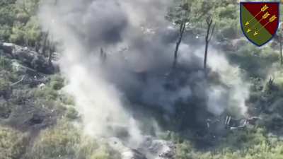 Artillery shell directly hits Russian soldier in trench line