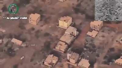 Compilation of Sudanese Army drones targeting RSF rebels in different parts of Khartoum