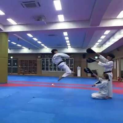 Insane Taekwondo kicking skills