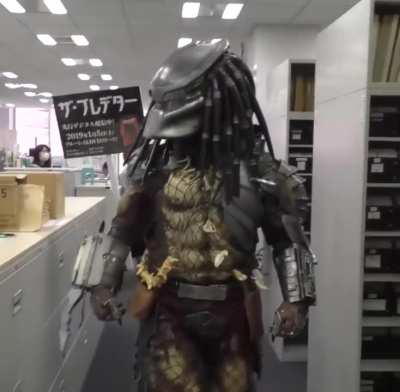 Predator visits the office in Japan
