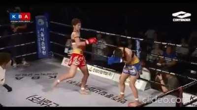 Kickboxer stops her kick