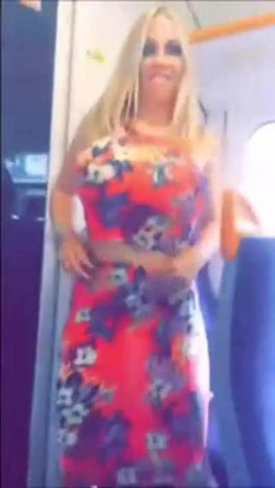 Busty Bimbo Going Absolutely Wild on a Train