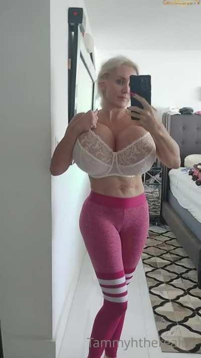 Tammy sure fills that bra