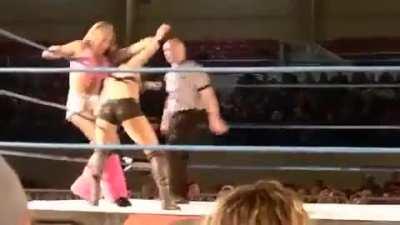 Velvet Sky fireman carried by Gail Kim