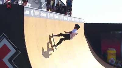 Gui Khury, 12 years old, is the first person to land a 1080 on a vert ramp in competition. By landing the 1080, he also became the youngest gold medalist in X Games.