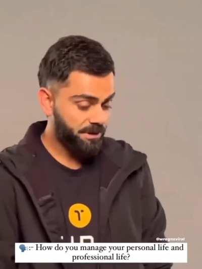 Virat Kohli said on Family priorities during the tidlsport Interview