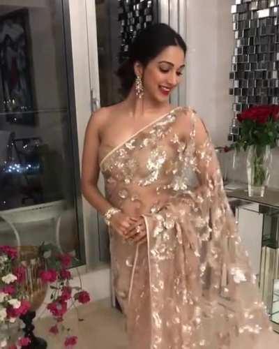 Kiara Advani twirling in a Saree 🥵😍