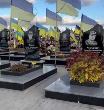 War cemetery in Ukraine