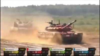 Type-96B and T-72B3 - Tank Biathlon 2022.