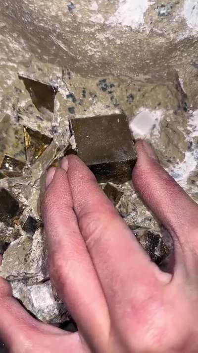 Natural Pyrite Cubes