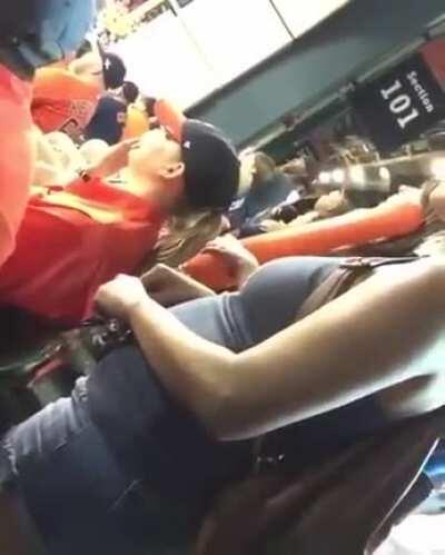 Stumbled across this clip of a random woman doing blow at a game...and is that Derrick Lewis???