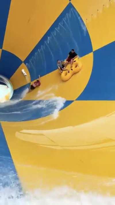 Man falls off at six flag water slide