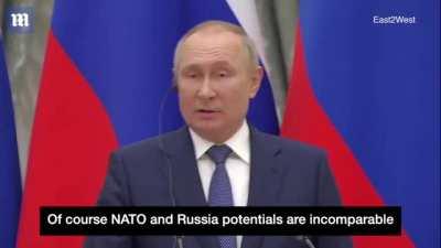 Putin yesterday casually warning everyone about the biggest Public Freak Out of them all...