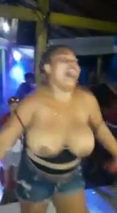 Crazylady goes titsrage mode on 11yo birthday party