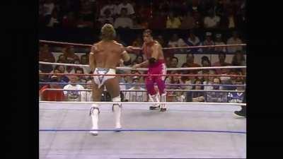 Bret Hart vs. Lex Luger-joined in progress (Dark Match from Superstars taping:, 5/24/1993 from Halifax, Nova Scotia)