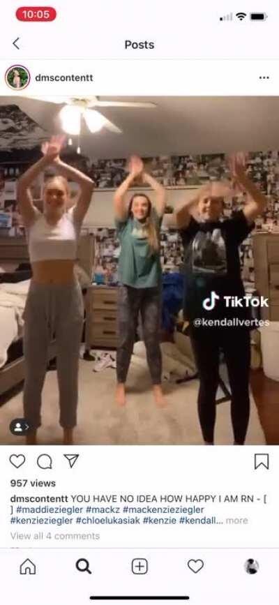 Kendall deleted TikTok with Maddie and Kenzie!!