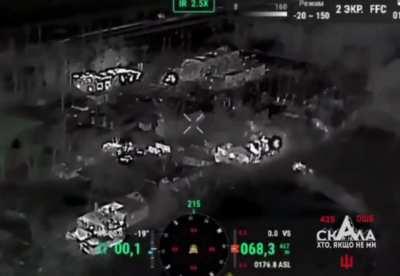 Drone footage of a Ukrainian M2A2 