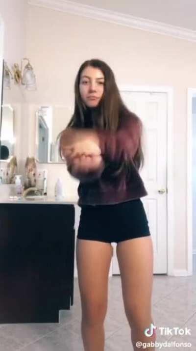 Gabby in spandex shorts (compilation)