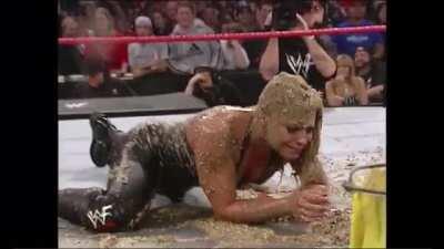 Been watching the wwe network and people always refer to how bad Trish Stratus barking like a dog was but this one is overlooked how Vile can’t believe this was allowed 🤢 (ps. I know it’s a storyline but still)