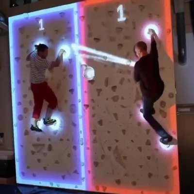 Playing ‘Pong’ on a rock wall with Augmented Climbing